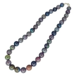 Колие Флуоресциращ Рубин в Сапфир Топче 10,5 мм със Сребро 925