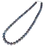 Колие Флуоресциращ Рубин в Сапфир Топче 8,5 мм със Сребро 925