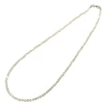 Колие Бял Кралски Седеф Топче 3 мм със Сребро 925