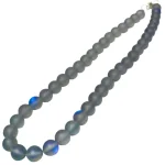 Колие Танзанийска Аура Аква Кварц Мат Топче 10 мм