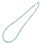 Колие Фасетиран Син Топаз Топче 3,5 мм със Сребро 925