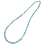 Колие Фасетиран Син Топаз Топче 4 мм със Сребро 925