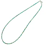 Колие Синьо-зелен Мексикански Тюркоаз Топче 2,3 мм със Сребро 925