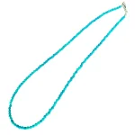 Колие Фасетиран Син Американски Тюркоаз Топче 3 мм със Сребро 925