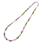 Колие Многоцветен Турмалин Подсилен Цвят Топче 4 мм със Сребро 925