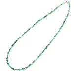 Колие Синьо-зелен Мексикански Тюркоаз Топче 3,3 мм със Сребро 925