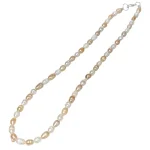 Колие от Бяла и Розова Речна Перла 