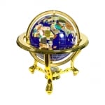 Глобус от полускъпоценни минерали - Модел 9