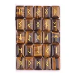 Руни от Тигрово Око за Защита и Гадаене 25 бр.