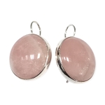 Обици Розов Кварц със Сребро 925