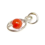 Медальон Червен Корал със Сребро 925