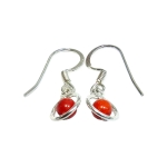 Обици Червен Корал със Сребро 925