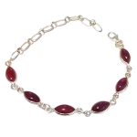 Гривна Рубин със Сребро 925