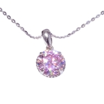 Колие Морганит със Сребро 925 и Родий