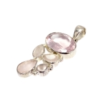 Медальон Розов Кварц със Сребро 925