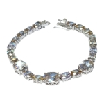 Гривна с 21 бр. Фасети от Прозрачен Александрит и Циркон със Сребро 925 и Родий