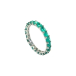 Пръстен - Халка Турмалин Парайба със Сребро 925 и Родий