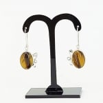 Обици Тигрово Око, Сребро 925/1000