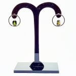 Обици Фасетиран Цветен Турмалин- Верделит , Сребро 925/1000