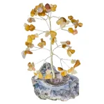 Дръвче на Живота с Орнжев Авантюрин върху Аметистова Друза или Друза от Планински Кристал