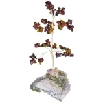 Дръвче на Живота с Котешко Око върху Аметистова Друза или Друза от Планински Кристал