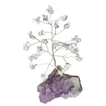 Дръвче на Живота с Хаулит върху Аметистова Друза или Друза от Планински Кристал