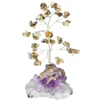 Дръвче на Живота с Крейзи Лейс Ахат върху Аметистова Друза или Друза от Планински Кристал