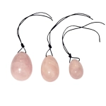 Комплект 3 бр. Йони Яйца ( Любовни Яйца ) от Розов Кварц