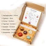 Комплект Зодиакални Камъни за зодия Лъв + Селенитов Кристал за Изчистване