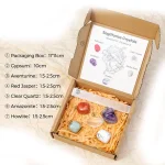 Комплект Зодиакални Камъни за зодия Стрелец + Селенитов Кристал за Изчистване