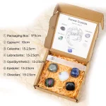 Комплект Зодиакални Камъни за зодия Рак + Селенитов Кристал за Изчистване