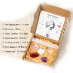 Комплект Зодиакални Камъни за зодия Дева + Селенитов Кристал за Изчистване