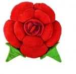 Плюшена възглавница "Цвете" - малка червена - малка