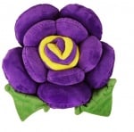 Плюшена възглавница "Цвете" - малка лилава - малка