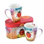 Ladybug & Flowers, 2 бр. порцеланови чаши