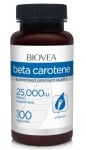 БЕТА КАРОТИН - силен антиоксидант - капсули 25 000 IU х 100, BIOVEA