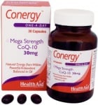 КОНЕРДЖИ КОЕНЗИМ Q10 - носи енергия за цялото тяло - капсули 30 мг. х 30, HEALTH AID