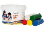 Комплект глина за моделиране CREALL Supersoft, 450g, 5 цвята