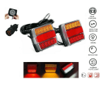 Комплект LED Лед Диодни Стопове 12V с Магнит и Окабеляване, 5 Функции, за Ремаркета, Колесари, Платформи, МПС
