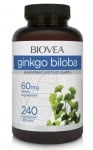 ГИНКО БИЛОБА - подобрява паметта и кръвообращението - капсули 60 мг. х 240, BIOVEA