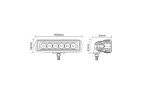 Универсален 54W Лед LED Халоген Фар Работна Лампа 12V - 24V с мигач бяло - оранжева светлина за автомобил офроуд бус ван камион