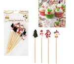Коледни коктейлни клечки /20 броя микс/