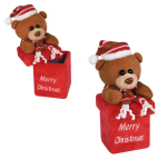 Плюшено меченце "Merry Christmas" с кутия - изненада
