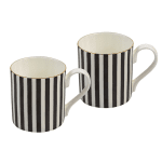 Комплект 2 чаши - черно-бяло каре