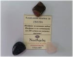 Комплект от естествени камъни за СВАТБА, с пожелание