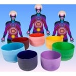 Цветни кристални пеещи купи - комплект, 20 см