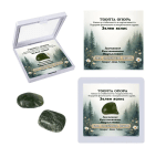 Eстествен камък - талисман ЗЕЛЕН ЯСПИС в рамка - за зодия Козирог, Дева и Телец