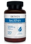 ЛЕЦИТИН - ефективно разгражда мазнините и повишава мозъчната функция - капсули 1200 мг. х 120, BIOVEA