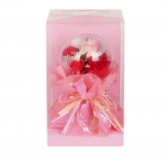 Луксозен букет от вечни цветя с декорация в ПВЦ сфера и подаръчна кутия