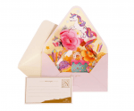 Луксозна 3D картичка "Букет Цветя" с плик и карта за пожелание